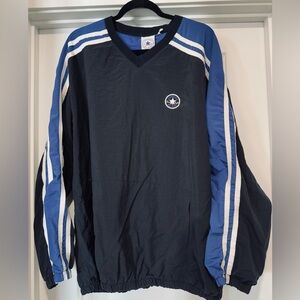 Vintage‎ Converse Chuck Taylor Pullover Windbreaker, Black & Blue L/XL